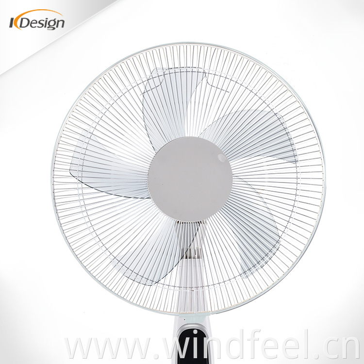 Quiet 16 inch good brand floor standing fan simple indoor bedroom round base floor standing fans with timer and remote control